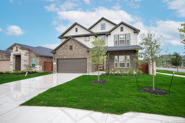 547 White Oak, Castroville, TX 78009 - craftsman inspired home featuring driveway, a front lawn, a garage, and board and batten siding