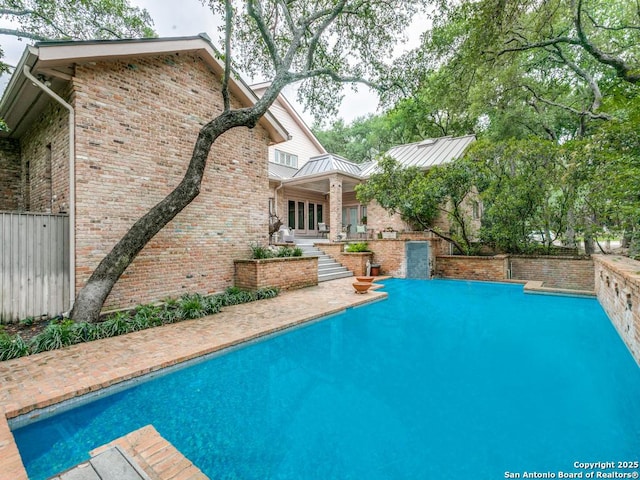 11607 Elm Rdg, San Antonio, TX 78230 - view of pool with a patio and french doors