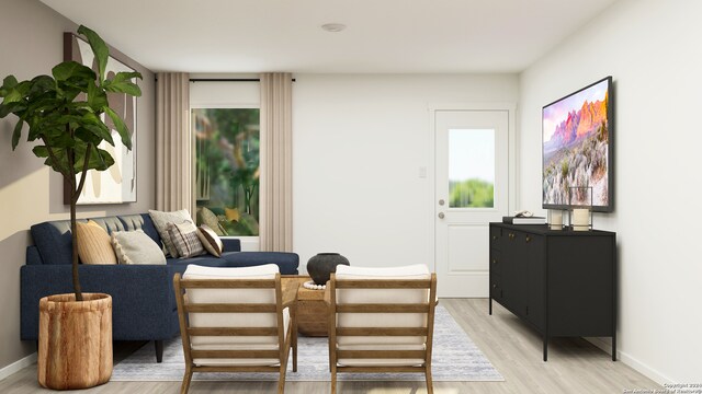 1022 Graham Bnd, San Antonio, TX 78221 - sitting room featuring light wood-type flooring and baseboards