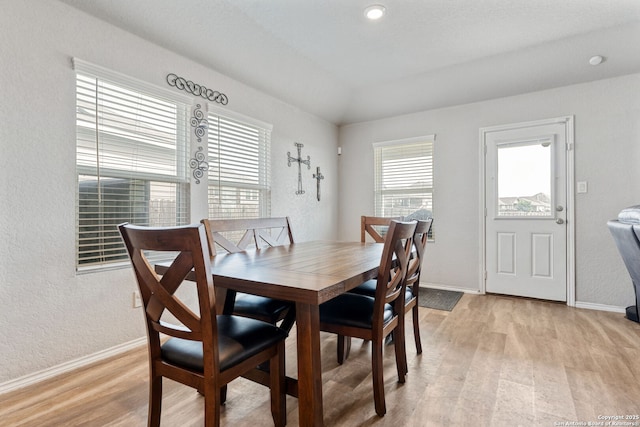 2946 Daisy Mdw, New Braunfels, TX 78130 - dining area with light wood-style flooring and baseboards