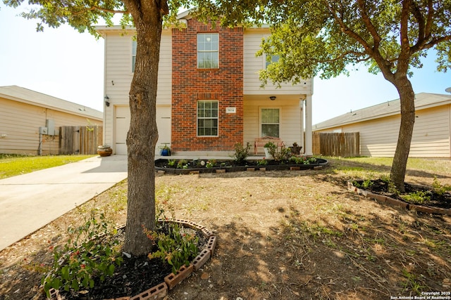 5634 Forest Cyn, San Antonio, TX 78252 - view of front of property with driveway and brick siding