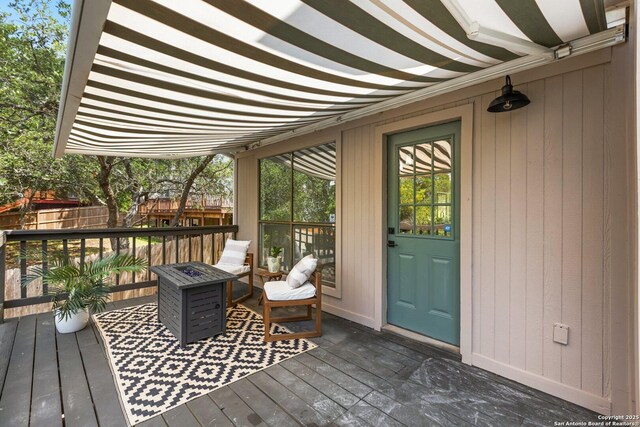 959 Lightstone Dr, San Antonio, TX 78258 - view of wooden terrace