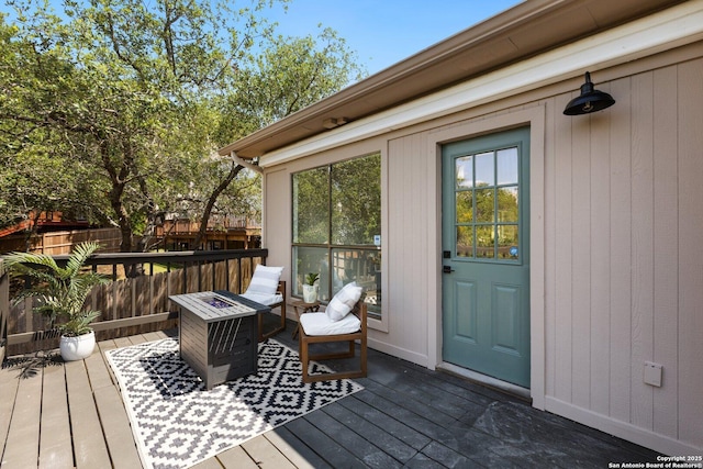 959 Lightstone Dr, San Antonio, TX 78258 - view of wooden terrace