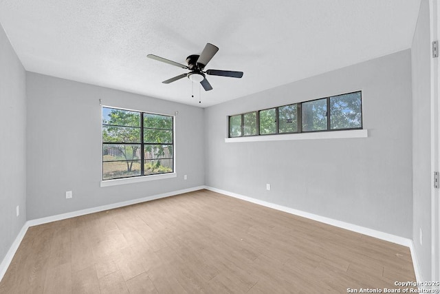 139 Wichita Ct, San Antonio, TX 78225 - empty room with plenty of natural light, wood finished floors, baseboards, and a textured ceiling