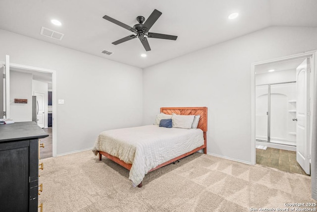 712 Monarch, Seguin, TX 78155 - carpeted bedroom featuring recessed lighting, ceiling fan, and baseboards
