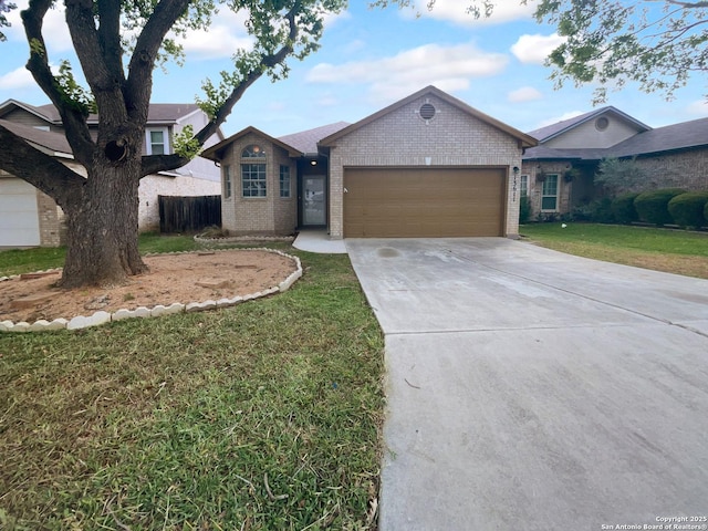 13611 Drakewood, San Antonio, TX 78247 - single story home featuring brick siding, an attached garage, and concrete driveway