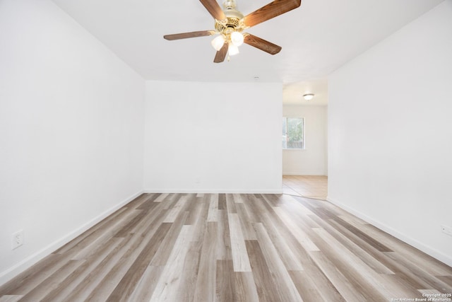 429 Aviation, Universal City, TX 78148 - empty room with light wood-style floors, ceiling fan, and baseboards