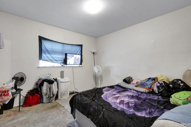 1515 Agency, San Antonio, TX 78245 - bedroom featuring carpet floors, a textured ceiling, and a textured wall