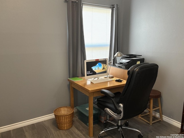 527 Artemis, San Antonio, TX 78218 - office space with baseboards and wood finished floors