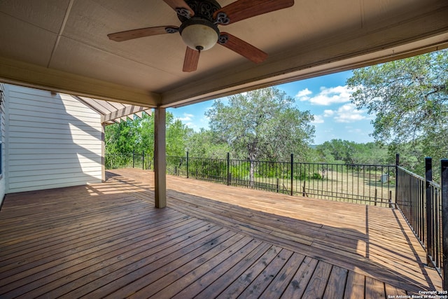 756 County Road 245, Hondo, TX 78861 - deck featuring ceiling fan