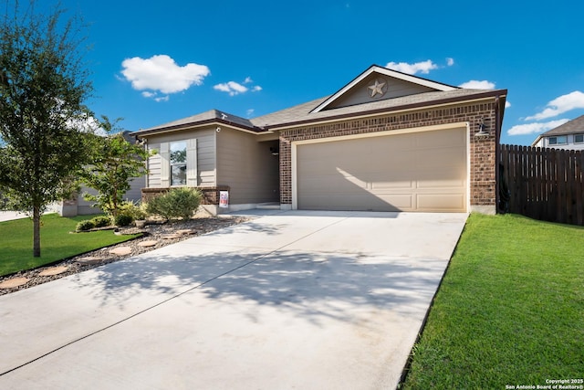 6955 Shiraz Way, Converse, TX 78109 - ranch-style house featuring brick siding, concrete driveway, and a garage