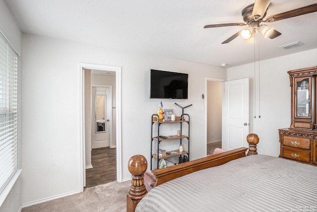 14506 Tundra Swan, San Antonio, TX 78253 - bedroom with light carpet, baseboards, and ceiling fan