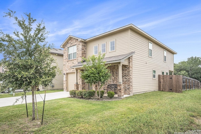 14506 Tundra Swan, San Antonio, TX 78253 - view of front of home featuring concrete driveway, an attached garage, and brick siding