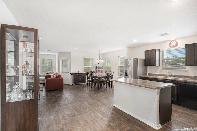 14506 Tundra Swan, San Antonio, TX 78253 - kitchen with dishwasher, stainless steel refrigerator with ice dispenser, a sink, healthy amount of natural light, and recessed lighting