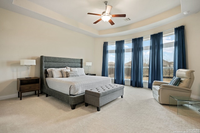 7938 Cibolo, Boerne, TX 78015 - bedroom featuring carpet, a raised ceiling, and baseboards