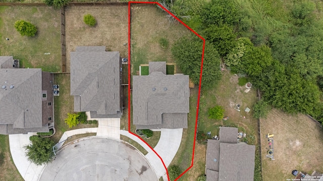 11423 Roadrunner, San Antonio, TX 78245 - aerial overview of property's location with property parcel outlined