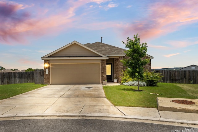 5481 Reverence, Bulverde, TX 78163 - view of front facade featuring brick siding, a garage, and driveway