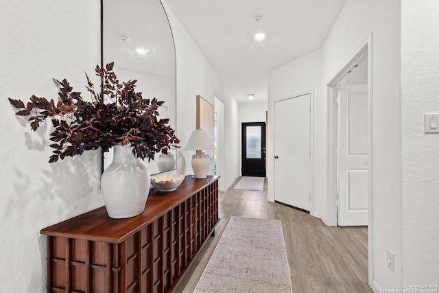 5481 Reverence, Bulverde, TX 78163 - hallway with wood finished floors
