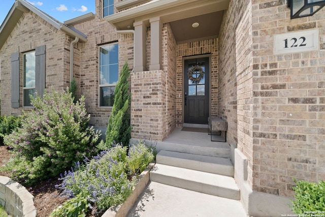 122 Indigo Bnd, Boerne, TX 78006 - property entrance with brick siding