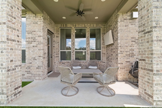 122 Indigo Bnd, Boerne, TX 78006 - view of patio with ceiling fan