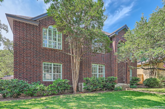 1802 Fallow Run, San Antonio, TX 78248 - view of front facade with brick siding and a front yard