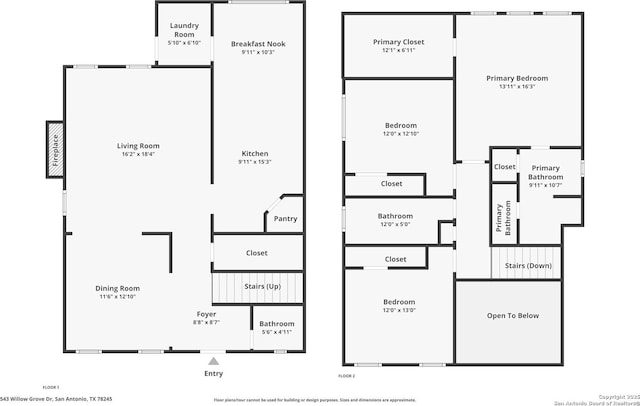 543 Willow Grove Dr, San Antonio, TX 78245 - room layout