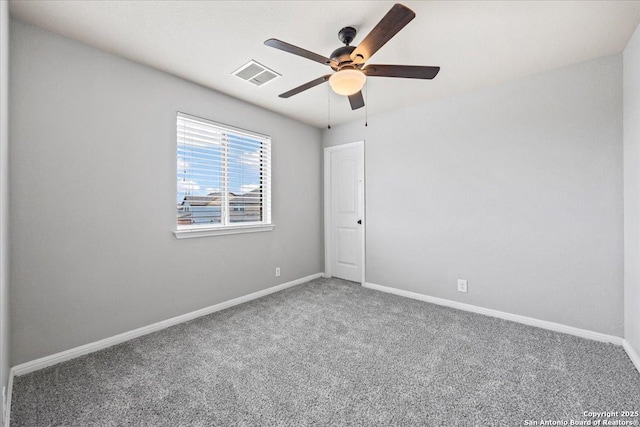 12012 Ivy Post, Schertz, TX 78154 - carpeted spare room featuring ceiling fan and baseboards