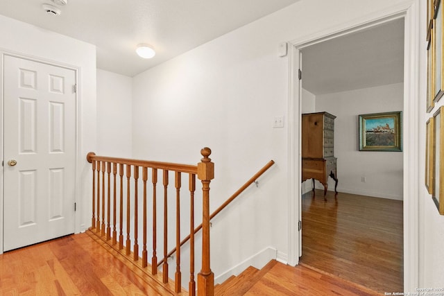 557 Timber Holw, New Braunfels, TX 78132 - stairs with wood finished floors and baseboards