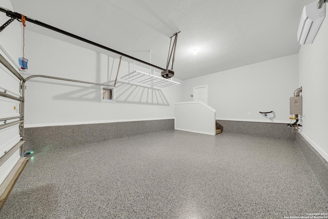 771 Fort Leonard, San Antonio, TX 78245 - garage with a garage door opener, a wall mounted AC, and baseboards