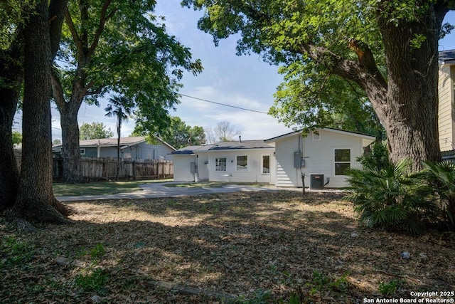 1514 Arroya Vis, San Antonio, TX 78213 - rear view of property with central AC and a patio