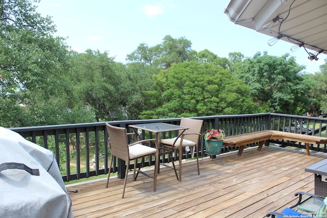 1215 Amanda, Canyon Lake, TX 78133 - view of wooden terrace