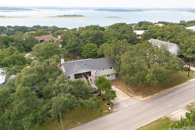 1215 Amanda, Canyon Lake, TX 78133 - view from above of property featuring a nearby body of water