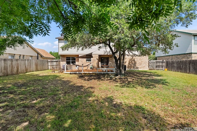 7306 Park W, San Antonio, TX 78250 - rear view of property featuring a wooden deck