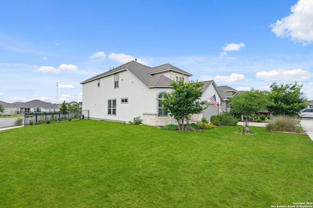112 La Cima, Boerne, TX 78006 - view of side of property featuring stucco siding and roof with shingles