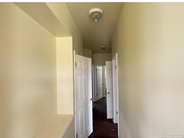 135 Muirfield Ln, Vernia, TX 78121 - corridor featuring dark wood-style flooring