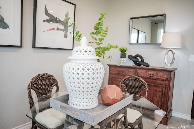 158 Landing Ln, New Braunfels, TX 78130 - dining area view of baseboards