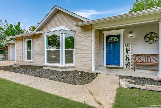 5815 Oak Run, San Antonio, TX 78247 - doorway to property with brick siding