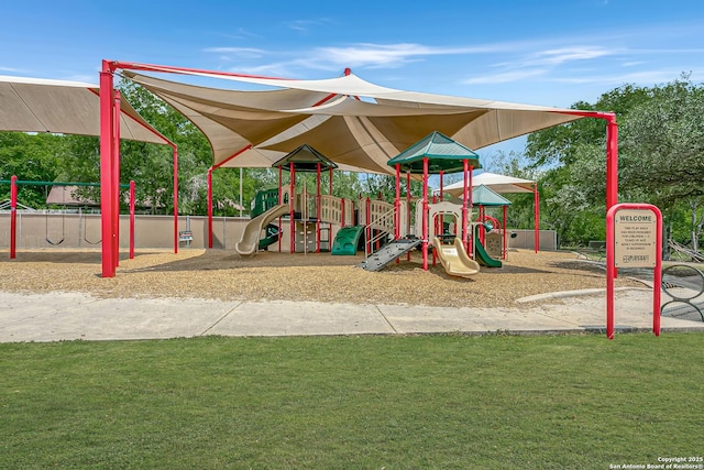 5815 Oak Run, San Antonio, TX 78247 - community jungle gym with a lawn