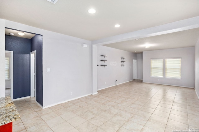 148 Whitetail, San Antonio, TX 78253 - spare room with recessed lighting, baseboards, and light tile patterned floors