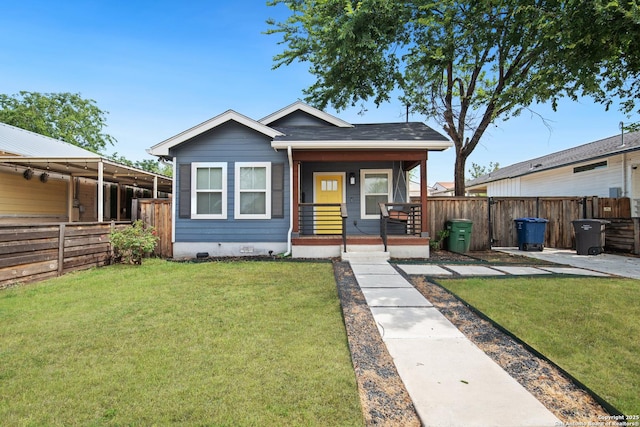 239 Porter, San Antonio, TX 78210 - view of front of property featuring covered porch and crawl space
