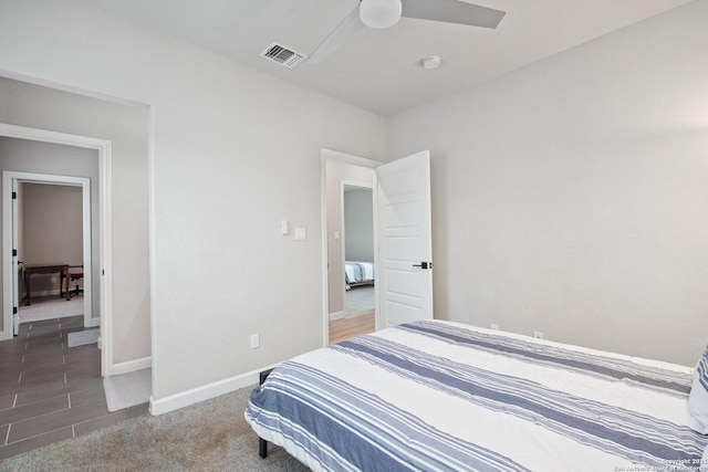 239 Porter, San Antonio, TX 78210 - bedroom with baseboards and a ceiling fan