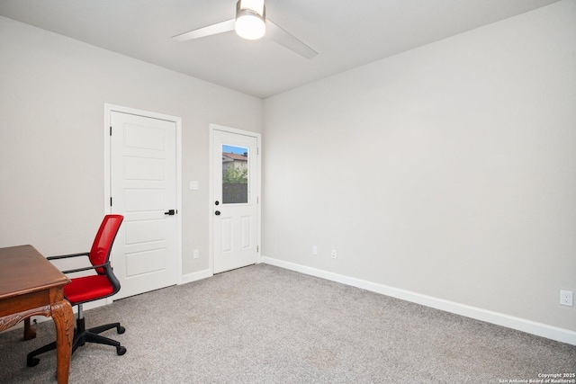 239 Porter, San Antonio, TX 78210 - office space with carpet, ceiling fan, and baseboards