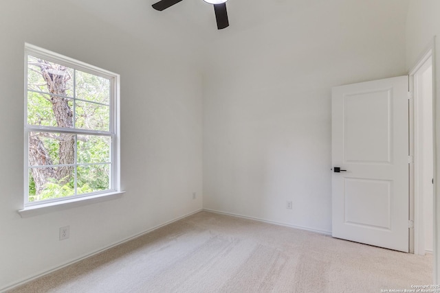 623 Recio St, San Antonio, TX 78225 - unfurnished room featuring ceiling fan, plenty of natural light, carpet, and baseboards