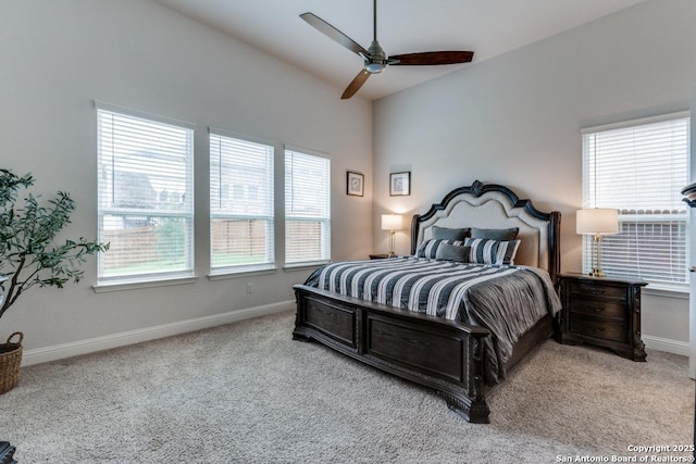 28806 Oldlyme, San Antonio, TX 78260 - carpeted bedroom featuring multiple windows, baseboards, and a ceiling fan