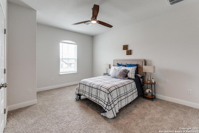 28806 Oldlyme, San Antonio, TX 78260 - bedroom featuring carpet floors, baseboards, and a ceiling fan
