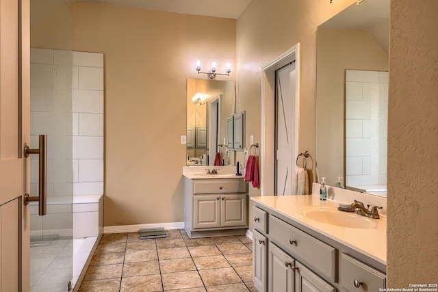 1009 Oak Rdg, Schertz, TX 78154 - bathroom featuring two vanities and tile patterned flooring