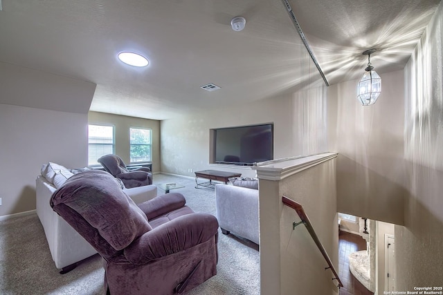 1009 Oak Rdg, Schertz, TX 78154 - carpeted living room featuring baseboards