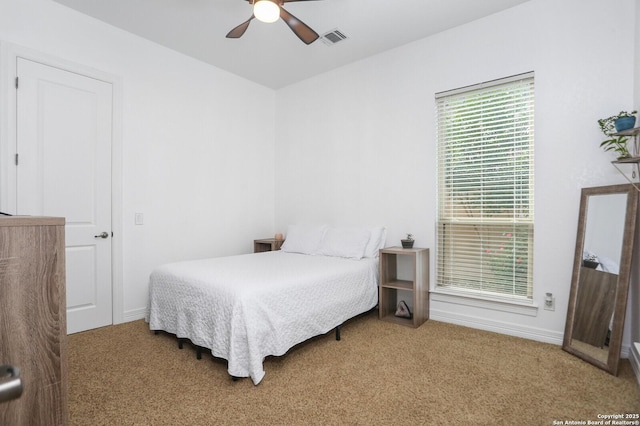 22450 Viajes, San Antonio, TX 78261 - bedroom with carpet flooring, baseboards, and ceiling fan