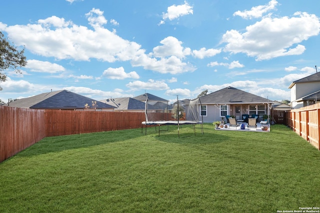 29416 Autumn Copper, Bulverde, TX 78163 - view of yard featuring a trampoline and a patio area