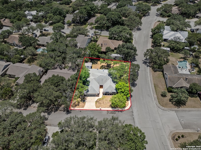 2002 Encino Vly, San Antonio, TX 78259 - aerial view of residential area featuring property boundaries highlighted